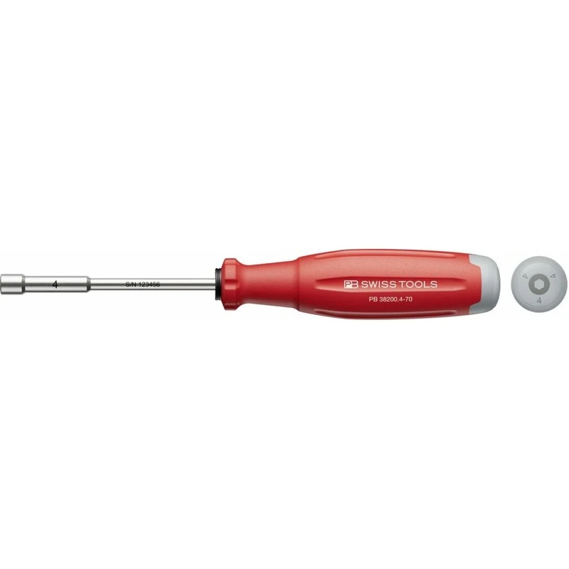 PB Swiss PB 38200.4-70 SwissGrip Evo socket screwdriver - 4 mm